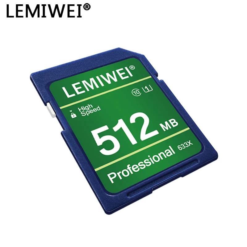 Высокоскоростная SD-карта LEMIWEI, 256 Мб, 512 МБ, 1 ГБ, 2 Гб, профессиональная SD-карта памяти класса 10 U1 для камеры