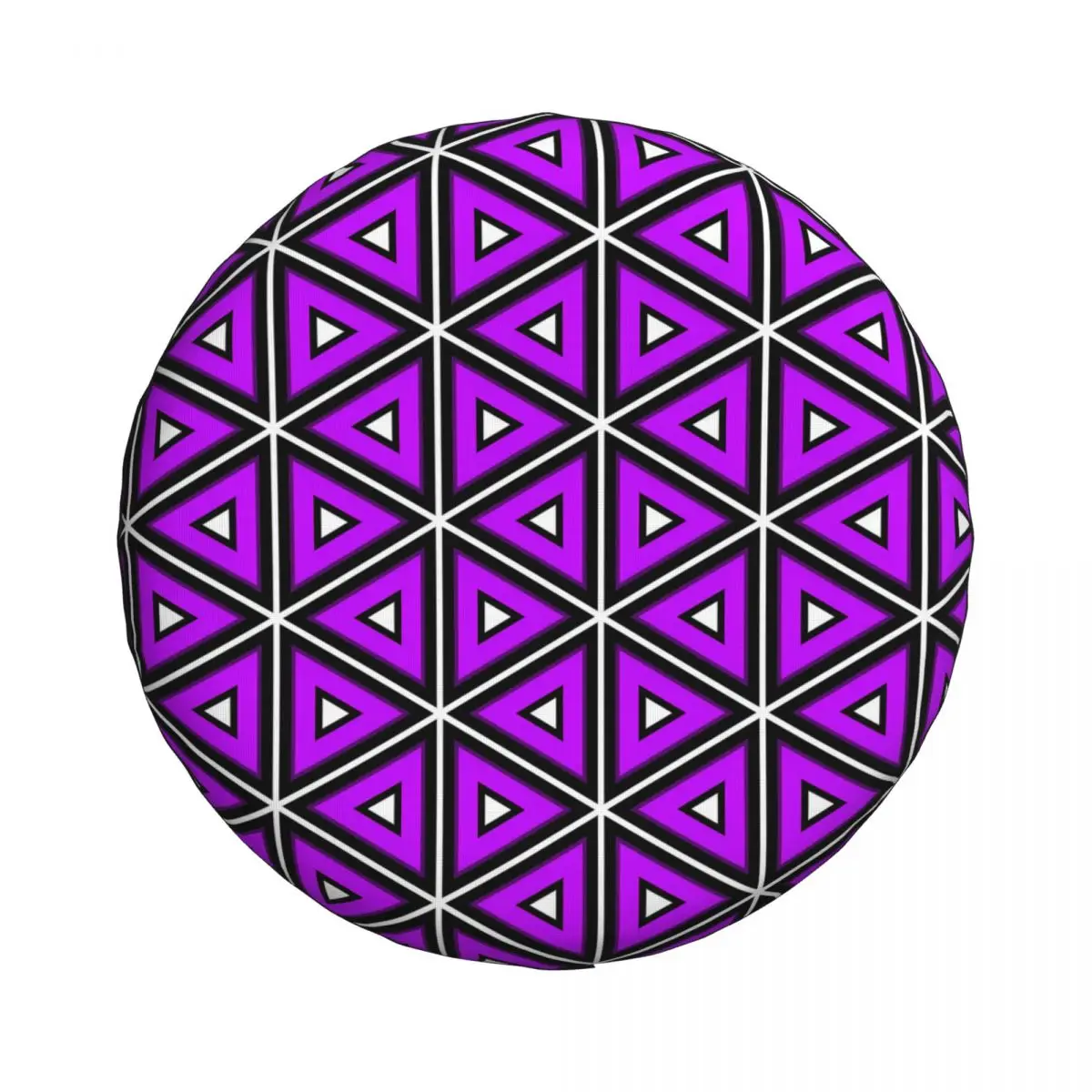 Triangles Lines Pattern Purple Spare Tire Cover for Jeep Pajero SUV RV Car Wheel Protectors Accessories 14