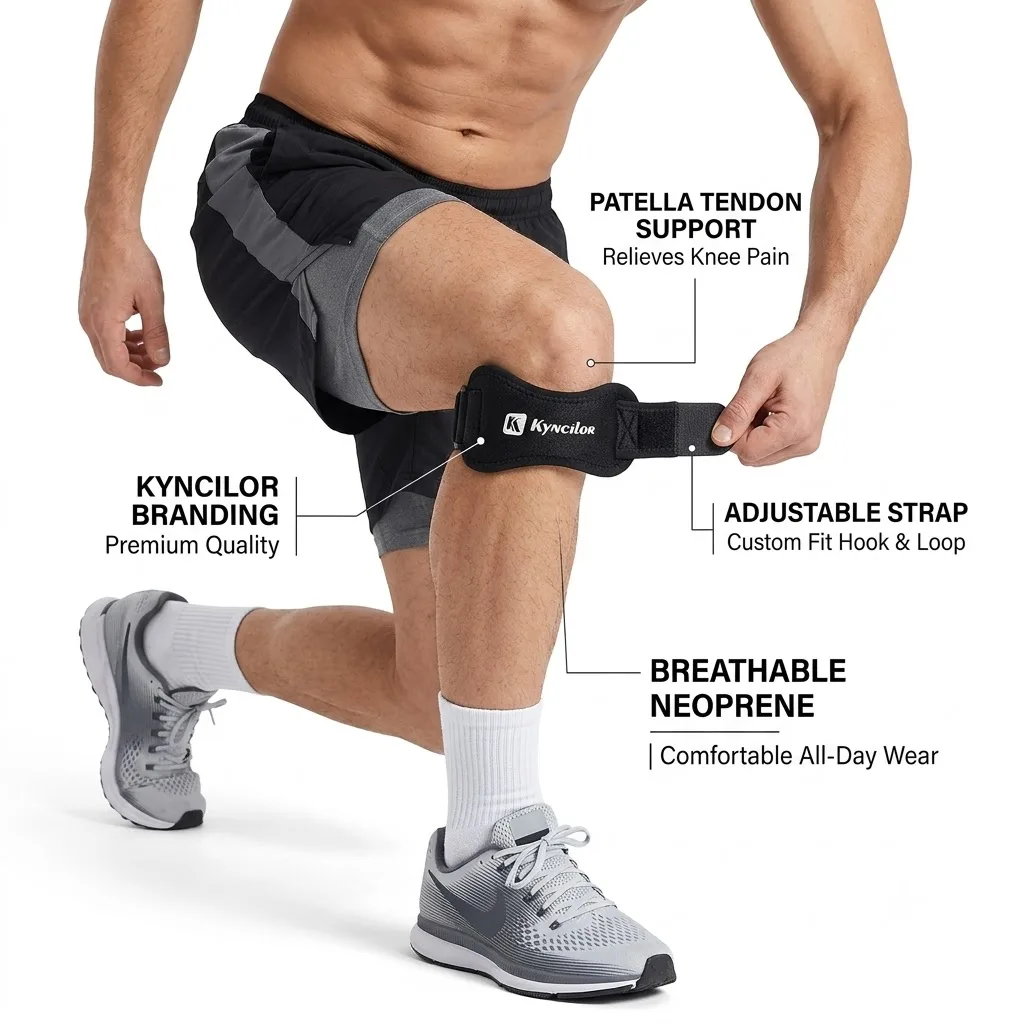 Genouillère de soutien pour hommes et femmes, genouillères pour la course à pied, la randonnée, soulagement des douleurs articulaires, des déchirures du ménisque et de l'arthrite, 1 pièce