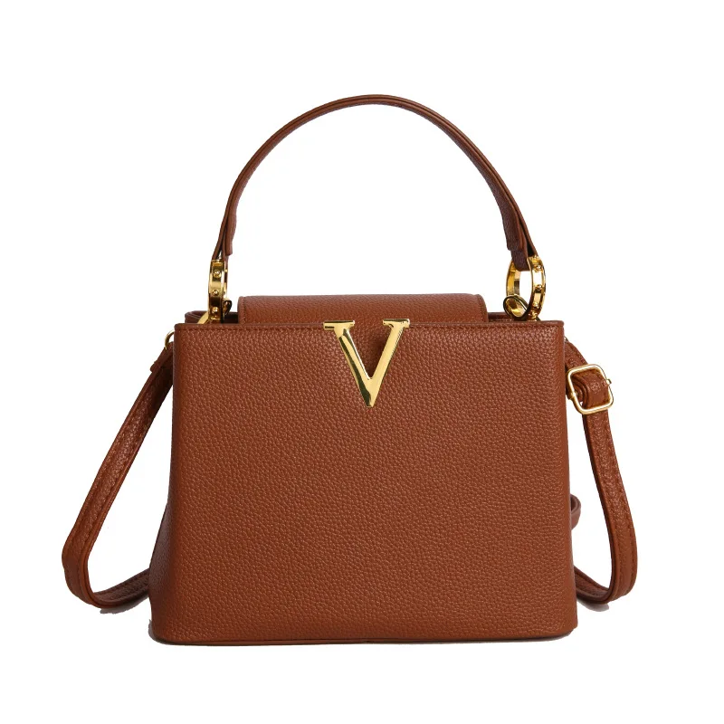 حقيبة كتف نسائية عصرية لعام 2025 S/S، حقيبة يد محمولة متعددة الاتجاهات من الجلد الطبيعي، محفظة كلاسيكية أنيقة ذات سعة كبيرة #5