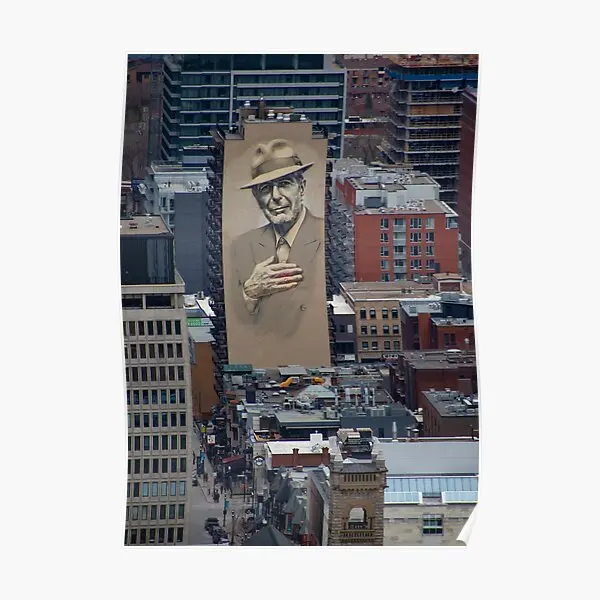 Leonard Cohen Mural Montreal  Poster Modern Print Funny Art Wall Picture Home Painting Mural Decor Decoration Room No Frame