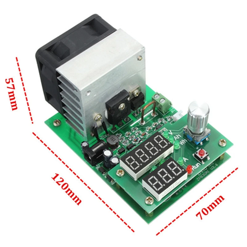 Multifuncional Constante Corrente Eletrônica Descarga de Carga, Bateria Capacidade Tester Parte, 60W, 30V, 18650, 12V, 24V