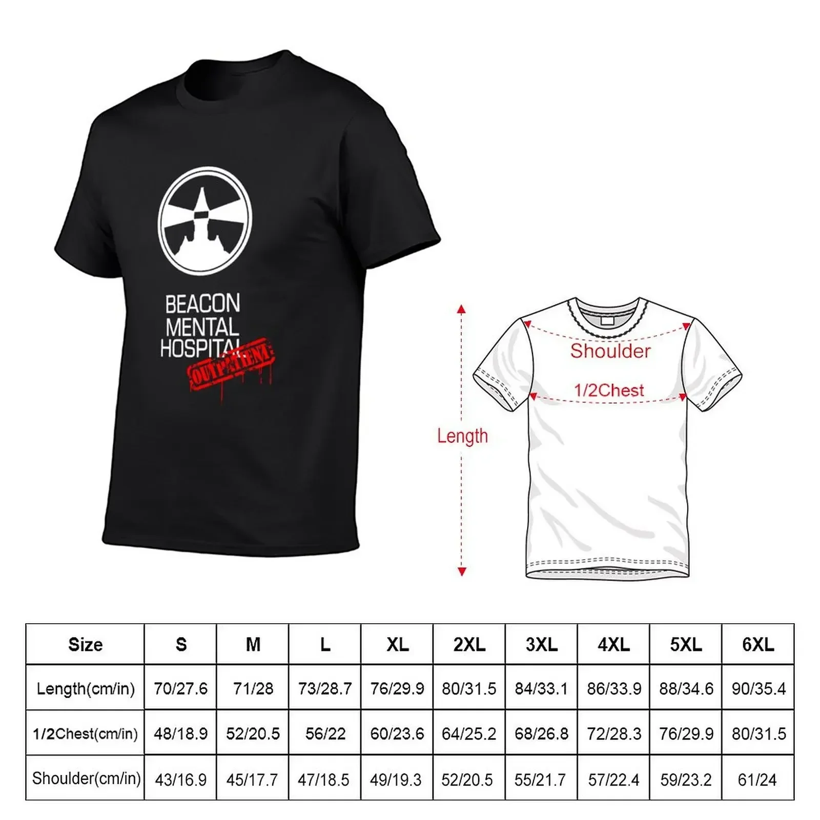 Beacon Mental Hospital Var T-Shirt graphic tee shirt sports fans korean fashion men clothings