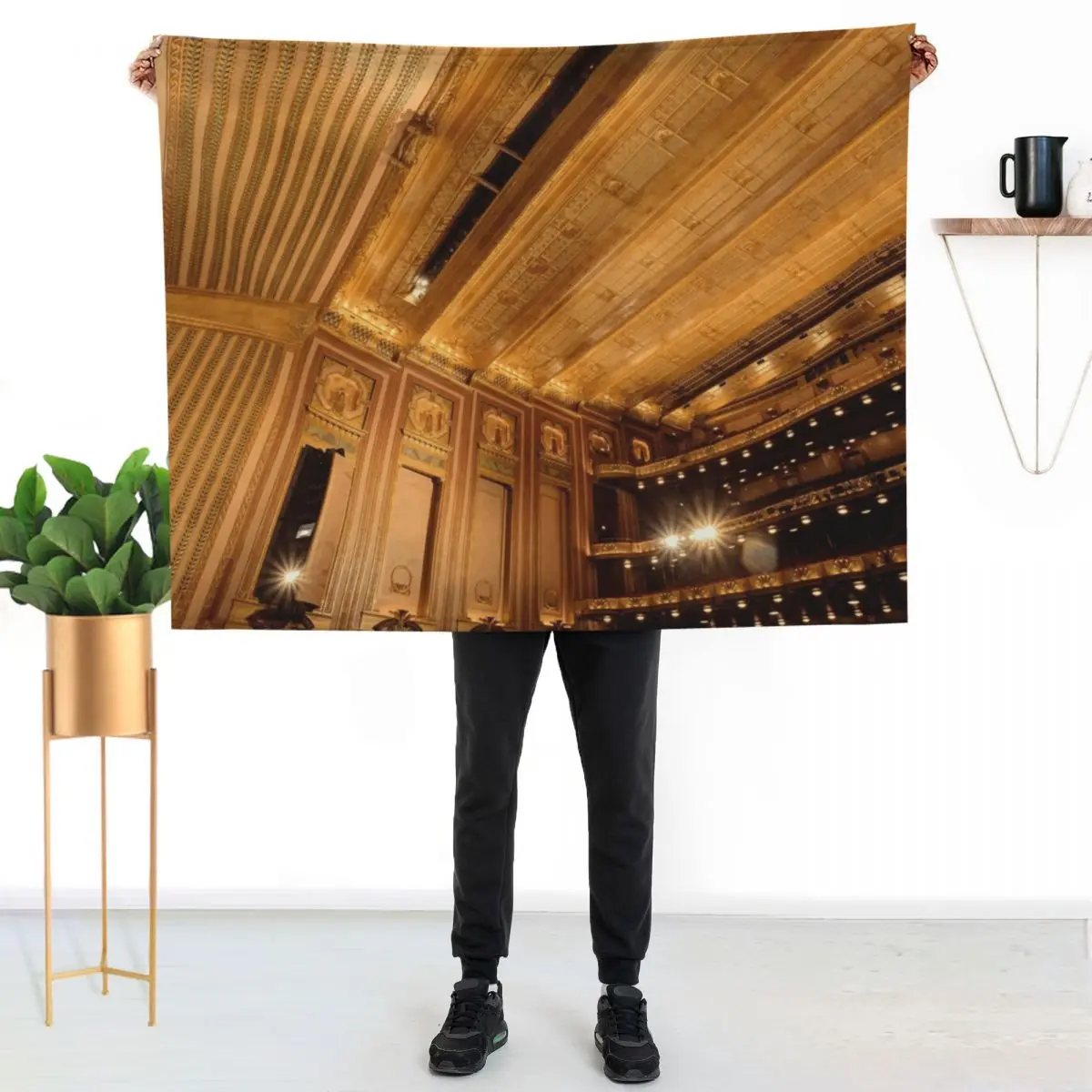 Lyric Opera House - Chicago Throw Blanket Wrinkle Resistant Lightweight Blanket