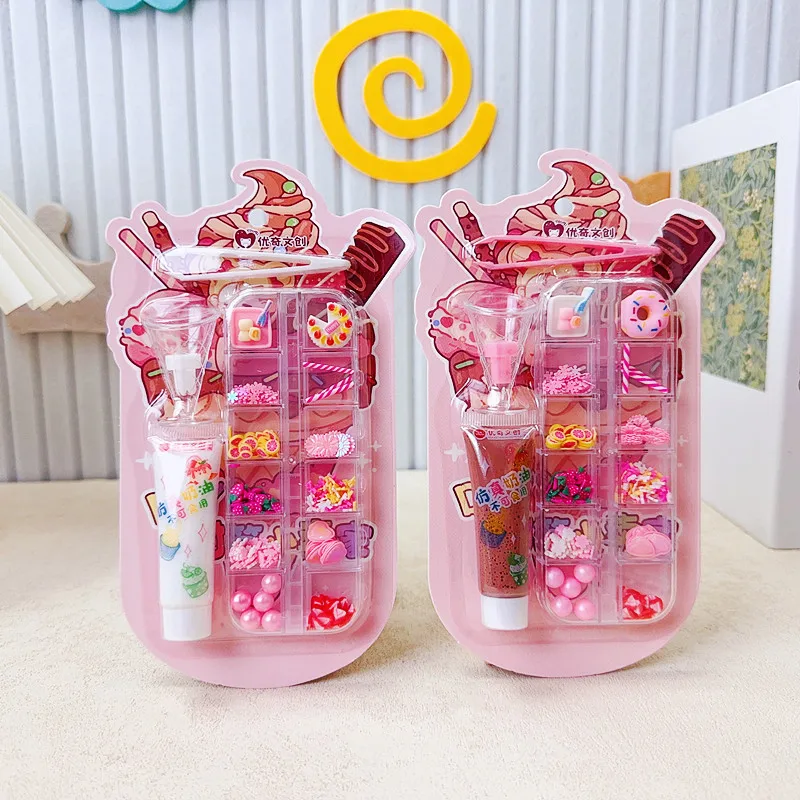 Creative Simulation Cream Glue Ice Cream Dessert Making Cake Model DIY Handmade Set Diy Phone Case Fun Entertainment Toy Gifts