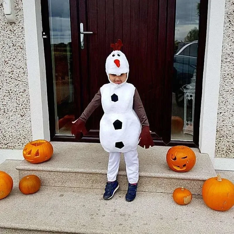 Disfraz de Frozen snowman Olaf para niños, traje de Mascota de dibujos animados, ropa para espectáculo de escenario, vestido de fantasía, fiesta de carnaval, regalo