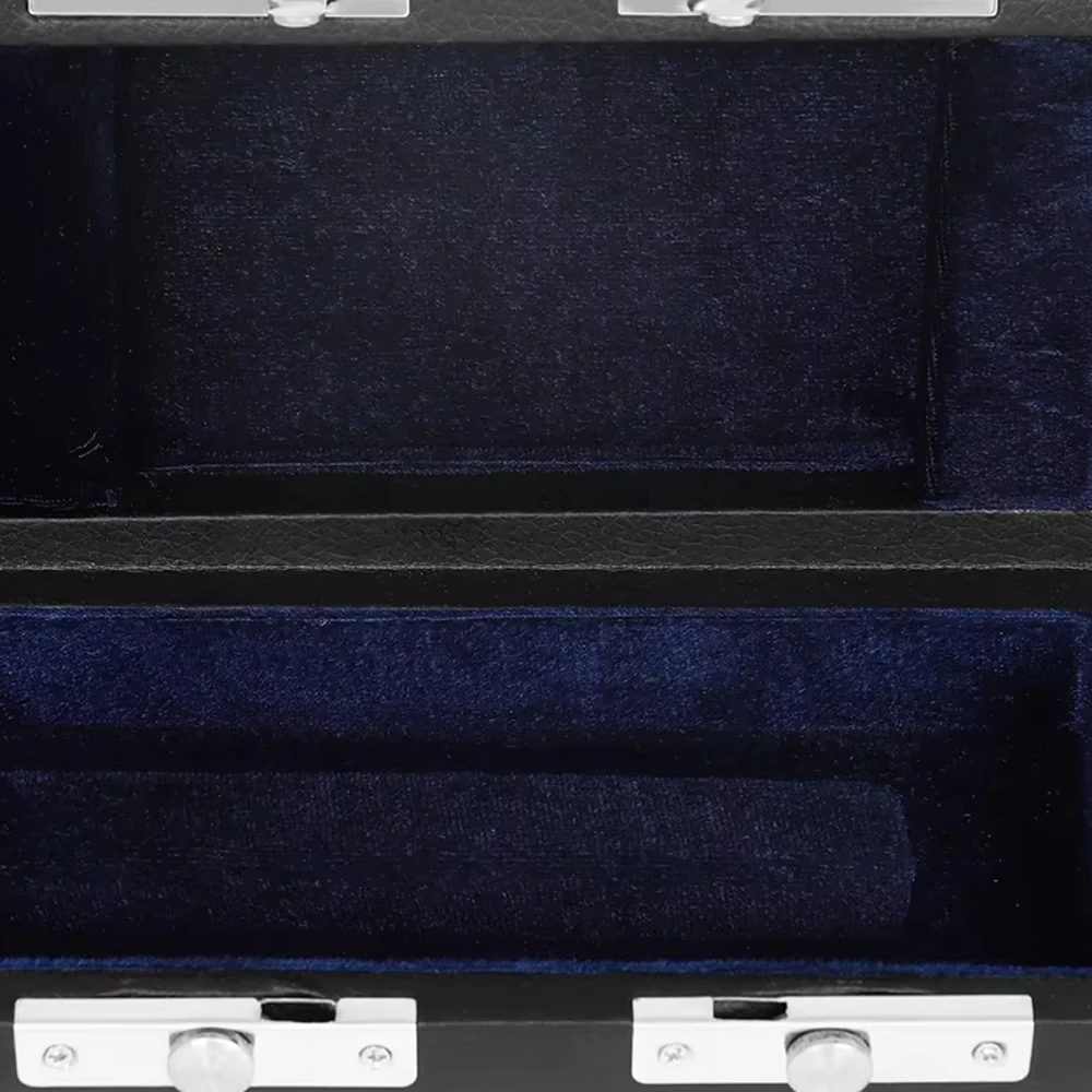 

Flute Curved Blowing Tube Storage Box Flute Body Protection Box Silver Plated Flute Headjoint Leather Case Accessories