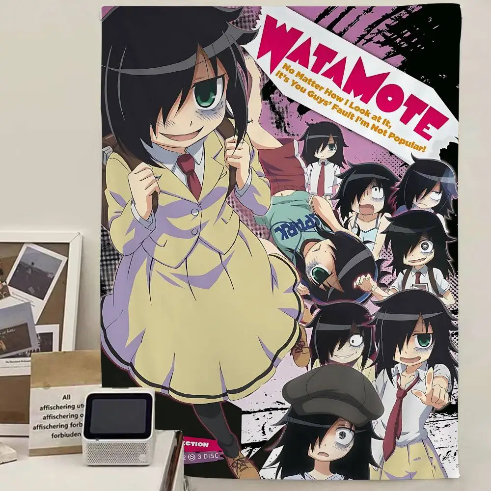 Anime Cartoon K_Kuroki T_Tomoko DIY Wandteppich Hängen Tarot Hippie Wandteppiche Wohnheim INS Wohnkultur