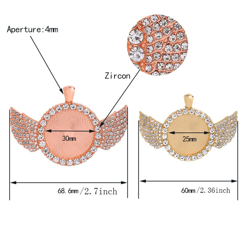 3 sztuk/partia 25/30mm kaboszon skrzydełka wisiorek charmsy do tworzenia biżuterii Hip Hop naszyjniki z pamięcią akcesoria