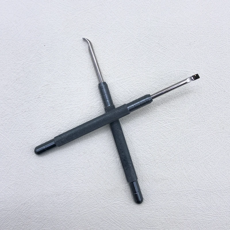2 pezzi di strumenti per la rimozione delle mani dell'orologio in acciaio inossidabile da 4mm con strumento di sollevamento dell'ago dell'orologio a lama piatta per orologiaio