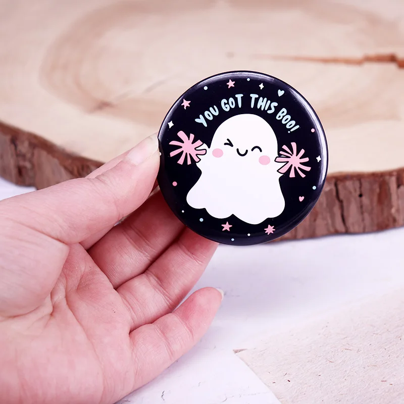 لطيف كاواي شارة شبح صفيح ، كنت حصلت على هذا الدبوس بوو ، الديكور على ظهره #5