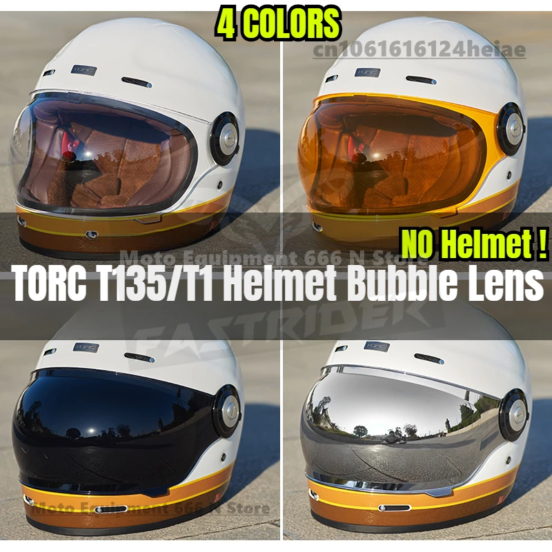 

TORC T135/T1 Helmet Lens Sunshade Lens Helmet Visors Curved Bubble Lens Helmet Accessories Original