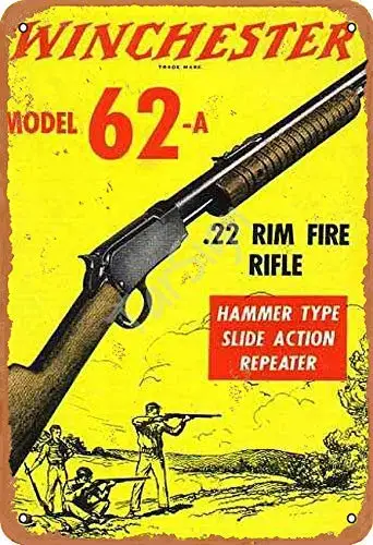 Balter Winchester Model 62-A Rimfire Rifle Metal Retro Tin Sign Antique Plaque Poster Living Room Bar Pub Home Classic Vintage A