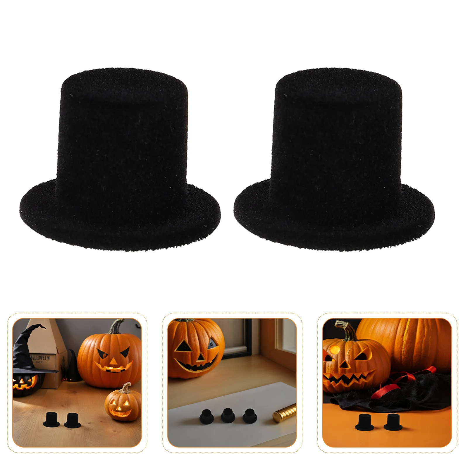 

30Pcs Craft Mini Top Hats Felt Magician Hat Decorations DIY Halloween Party Wedding Christmas Snowman Decoration Festive Holiday