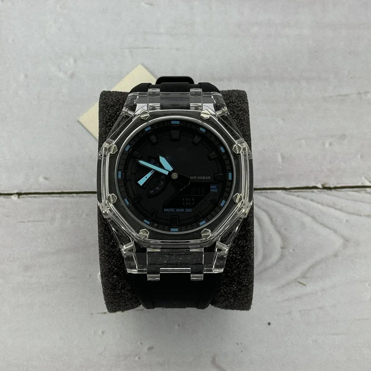 GA-2100AP DIY New Men\'s Watch Series LED Display Dual Resin Strap Luxury G User Sport Multi Shock function Watch