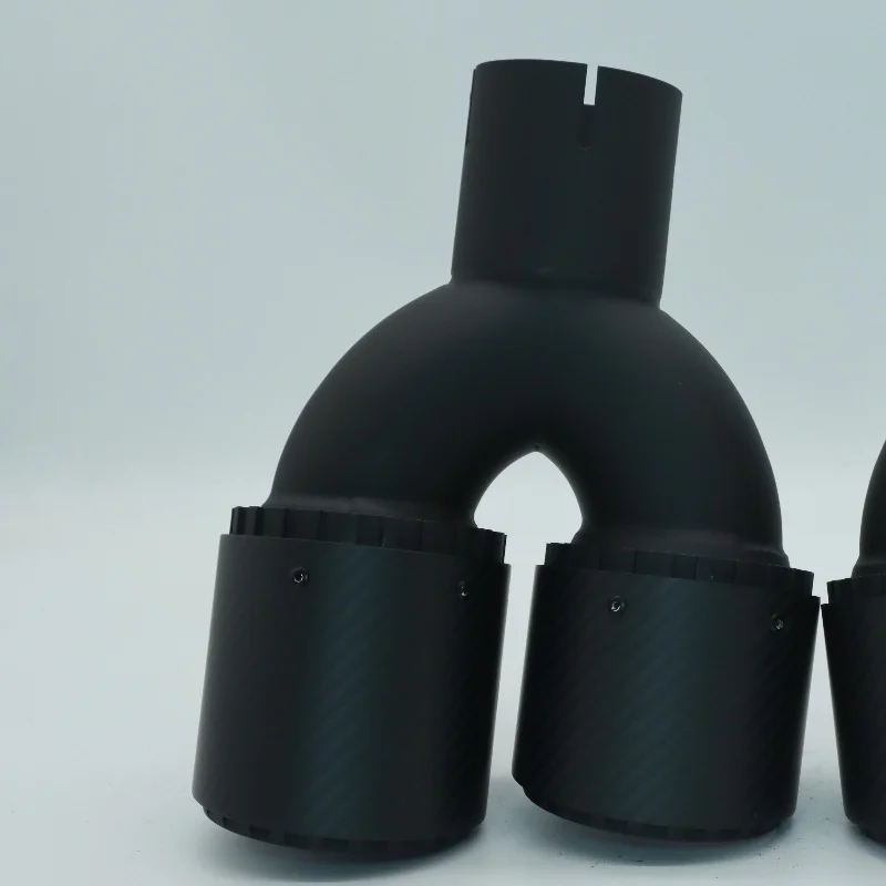 

Spray Painted Black Carbon Fiber Shell Stainless Steel Tailpipe Suitable for BMW Models