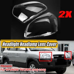 Left Right Car Front Headlight Headlamp Lens Cover For HYUNDAI For TUCSON 2005 2006 2007 2008 2009 Headlight Clear Lens Cover