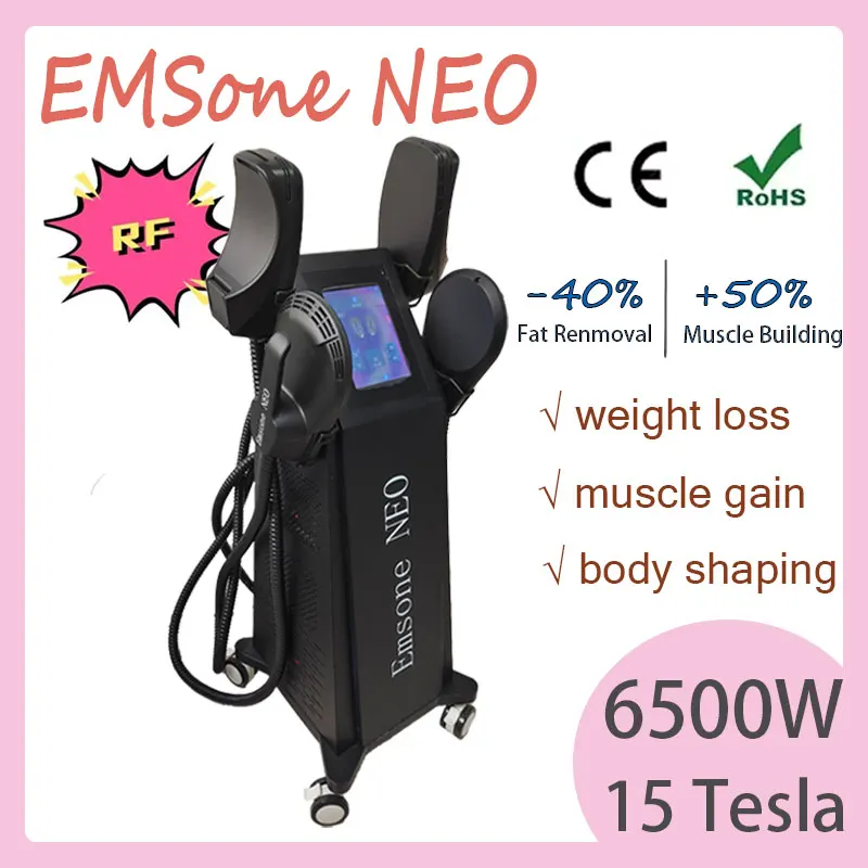 EMSone NEO Fat Reducing Exercise Muscle Machine EMS Shaping 6500W 15 Tesla RF Technology Body Shaping Beauty Device