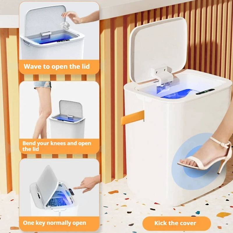 

Умная корзина для мусора с пассивным инфракрасным датчиком, 18 л