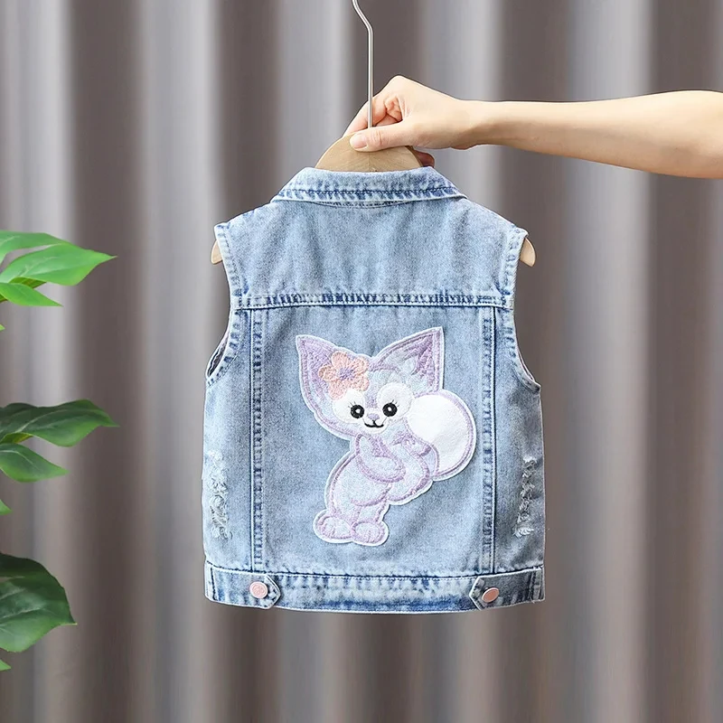 Spring and Autumn Baby kid Casual Waitcoat Denim Fabric Toddler Boys Girls Casual Cowboy Vest Coat Versatile Outwear Vestcoat