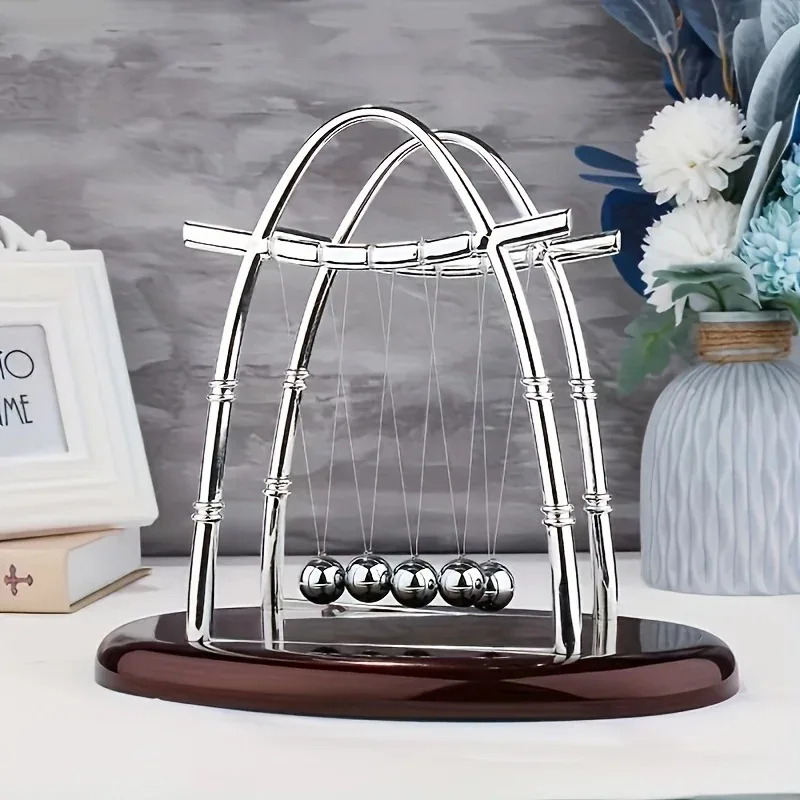 

Newton Spring Ball Balance Ball Pendulum - Educational Kinetic Demonstrator for Home and Office Decor, Desktop Decor