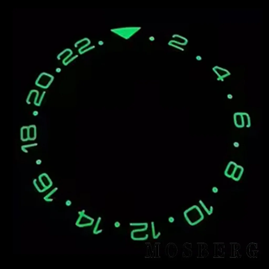 38 مللي متر ساعة سيراميك الحافة الأخضر مضيئة إدراج قطر 38 مللي متر * 30.5 مللي متر الساعات حلقة صالح 40 مللي متر ساعة اكسسوارات أجزاء