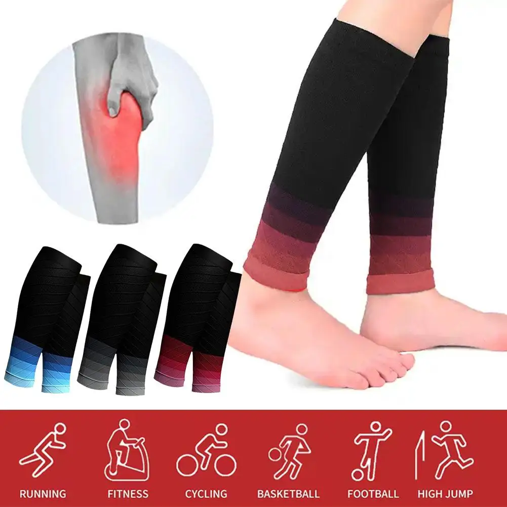 1pair Calf Compression Sleeves Running Leg Compression Sleeve 20-30mmhg Compression Socks For Shin Splint For Men Women K5n7