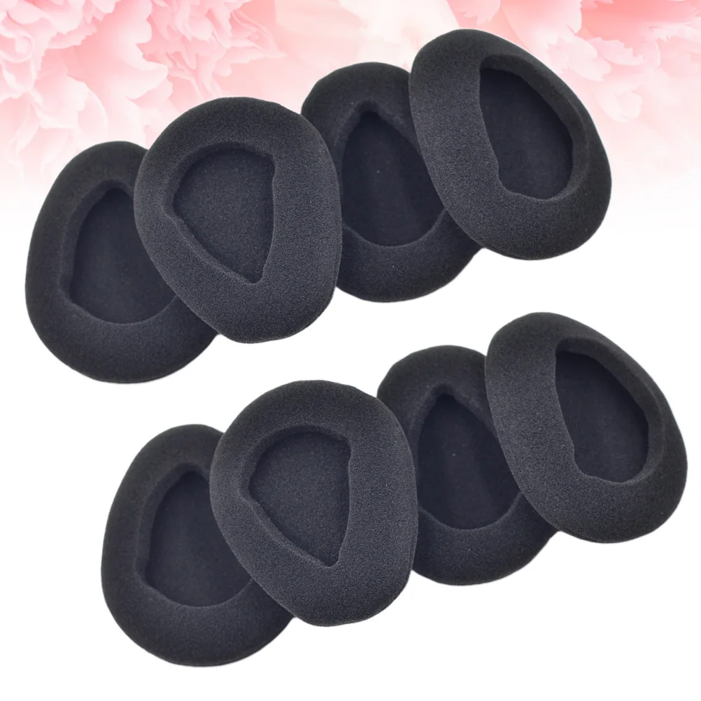 

8 Pcs Headphone Sponge Case Replacement Covers Cushion Wireless Headset Pads Black