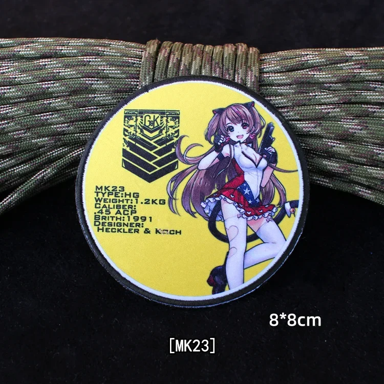 Girls Frontline Patches for Clothing Embroidery Anime Patch Gun Girl Tactical Badges on Backpack Military Hook Loop Armband