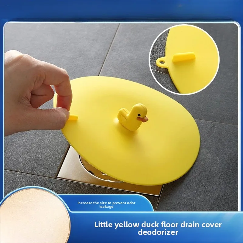 PVC Floor Drain Cover Anti Odor Seal Sticker Round Waterproof Toilet Sink Sewer Smell Proof Plug for Kitchen Bathroom Trap