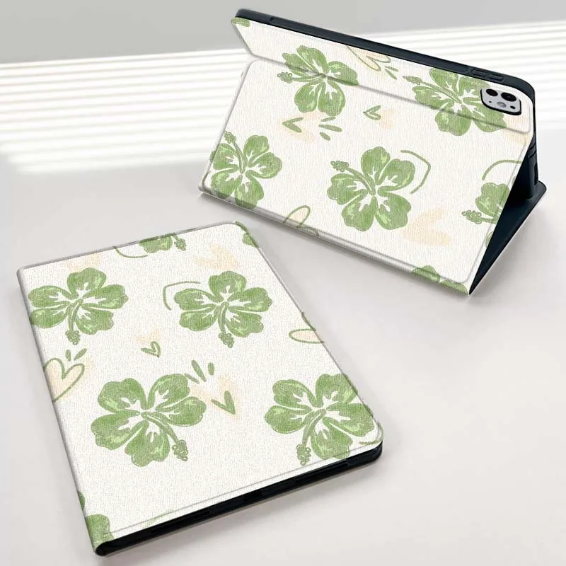 

Fourleaf Clover Pattern For iPad mini Air 1 2 3 4 5 6 7 6th 7th 9 11 13 M3 M2 gen 7.9 8.3 10.9 Inch 2025 Tablet Case