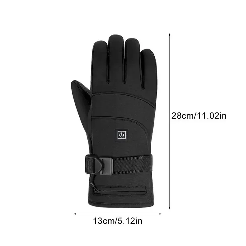 Electric Heated Gloves 3.7V 4000 MAh Rechargeable Battery Powered Hand Warmer For Motorcycle Cycling Hunting Fishing Skiing