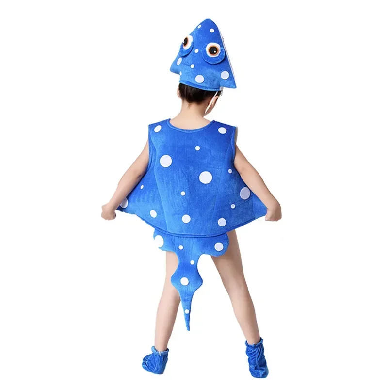 SN88 Devil Fish Lobster Crab Cosplay Costume Adult Children Marine Life Role Playing Performance Costume Set Hat Clothing Shoes