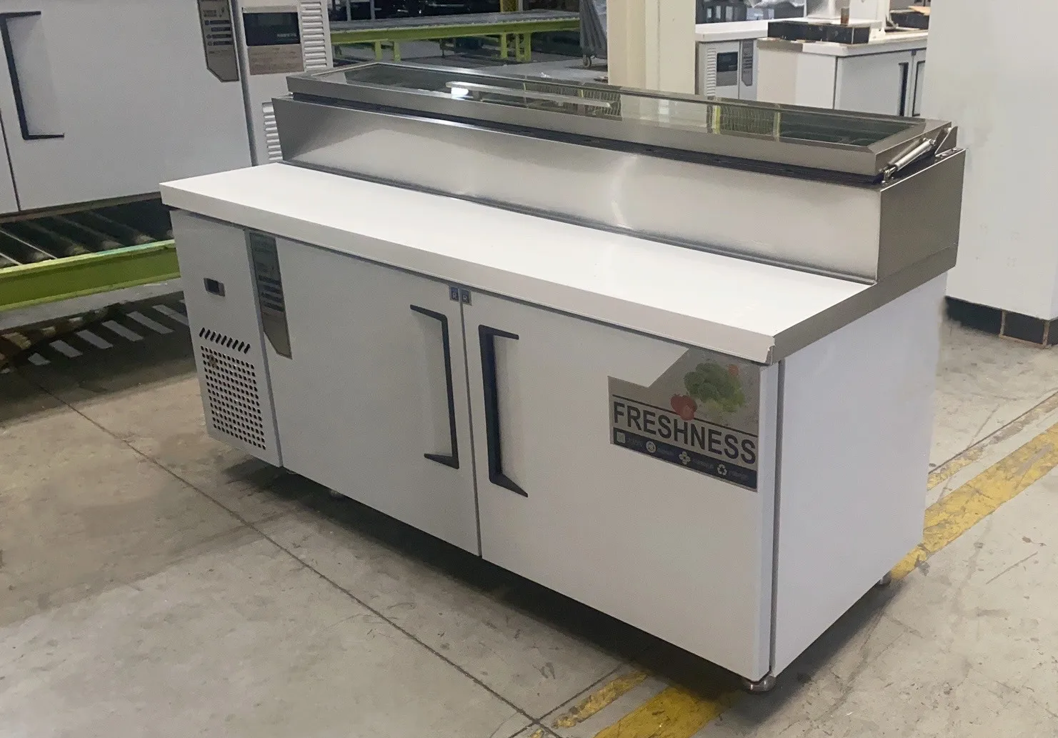 Professional Manufacturing Pizza Prep Table Refrigerator Under Counter Refrigerator Counter Top Sandwich Refrigerator