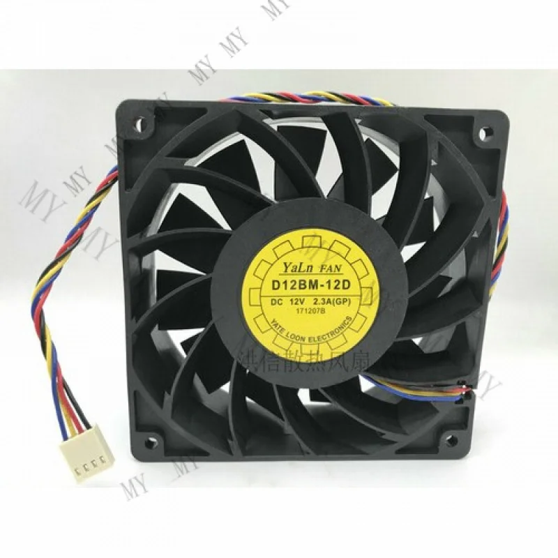 

TT 1 PCS FOR YaLn D12BM-12D DC 12V 2.3A 12038 12CM 4 Pin cooling fan #