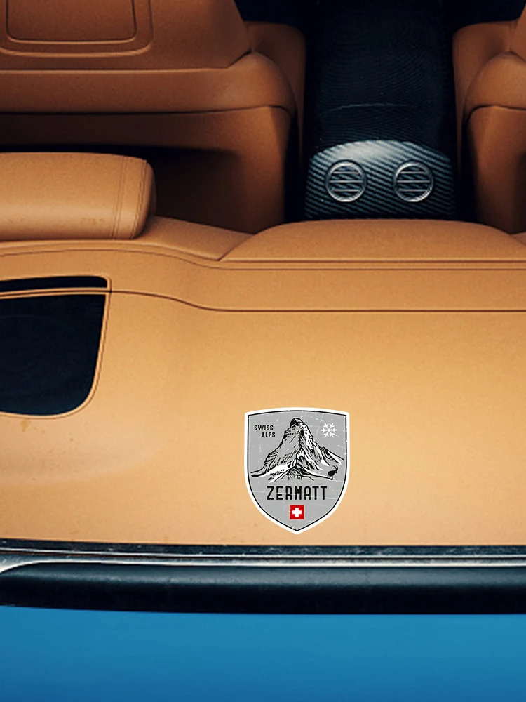 Zermatt montagne suisse emblème 10 pièces autocollants pour salon autocollants bouteilles d'eau décorations voiture enfant mur fenêtre