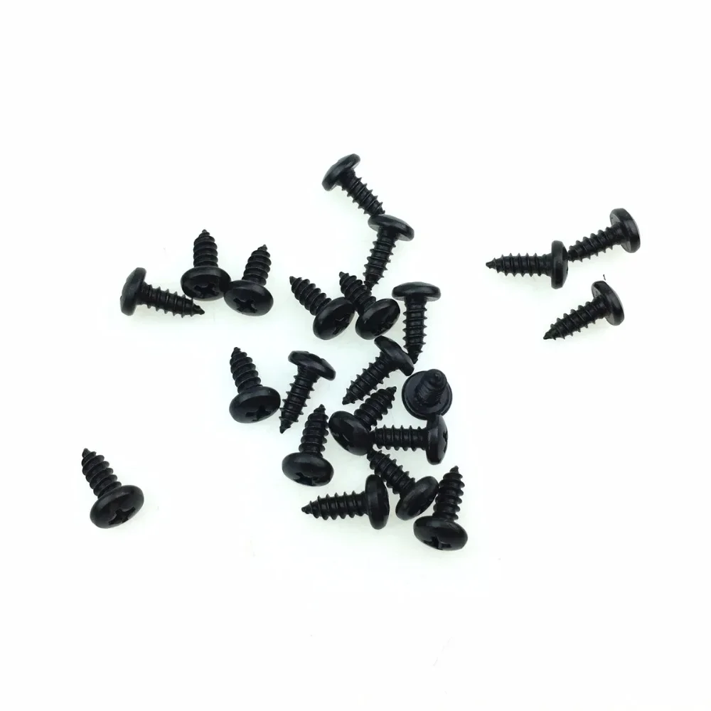 Car Accessories Carbon Steel Black Cross Head / Round Head Self-tapping Screw M1.4*5 Plastic Screw 100pcs