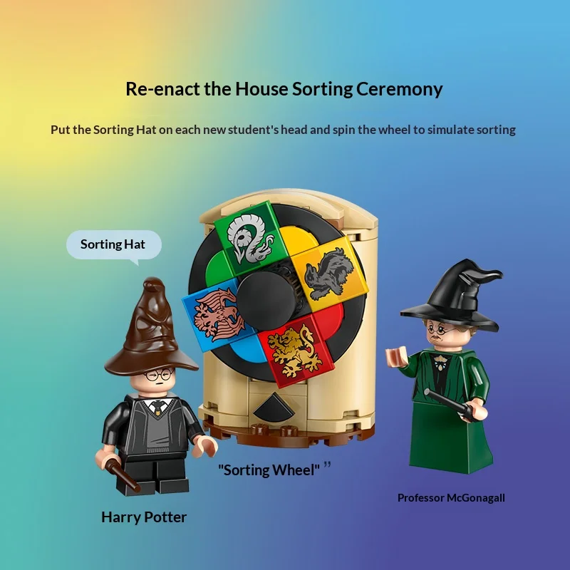 LEGO bricks Harry Potter 76460 Hogwarts Castle Sorting Ceremony Children's Splicing Toy Gift
