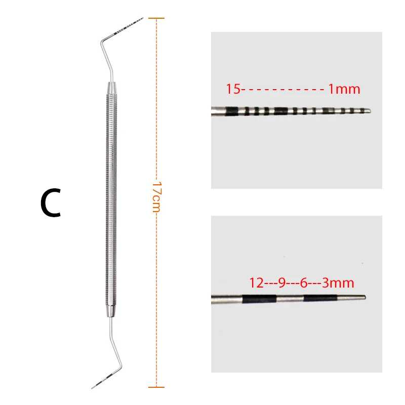 1 st Dental Rvs Parodontale Sonde Met Scaler Explorer Instrument Tool Endodontische Apparatuur Materiaal Sonde
