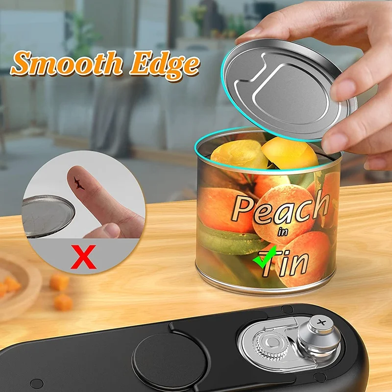 Rechargeable Electric Can Opener, Automatic Jar Opener, Replaceable Blade, Smooth Edge Kitchen Gadget for Elderly with Arthrits