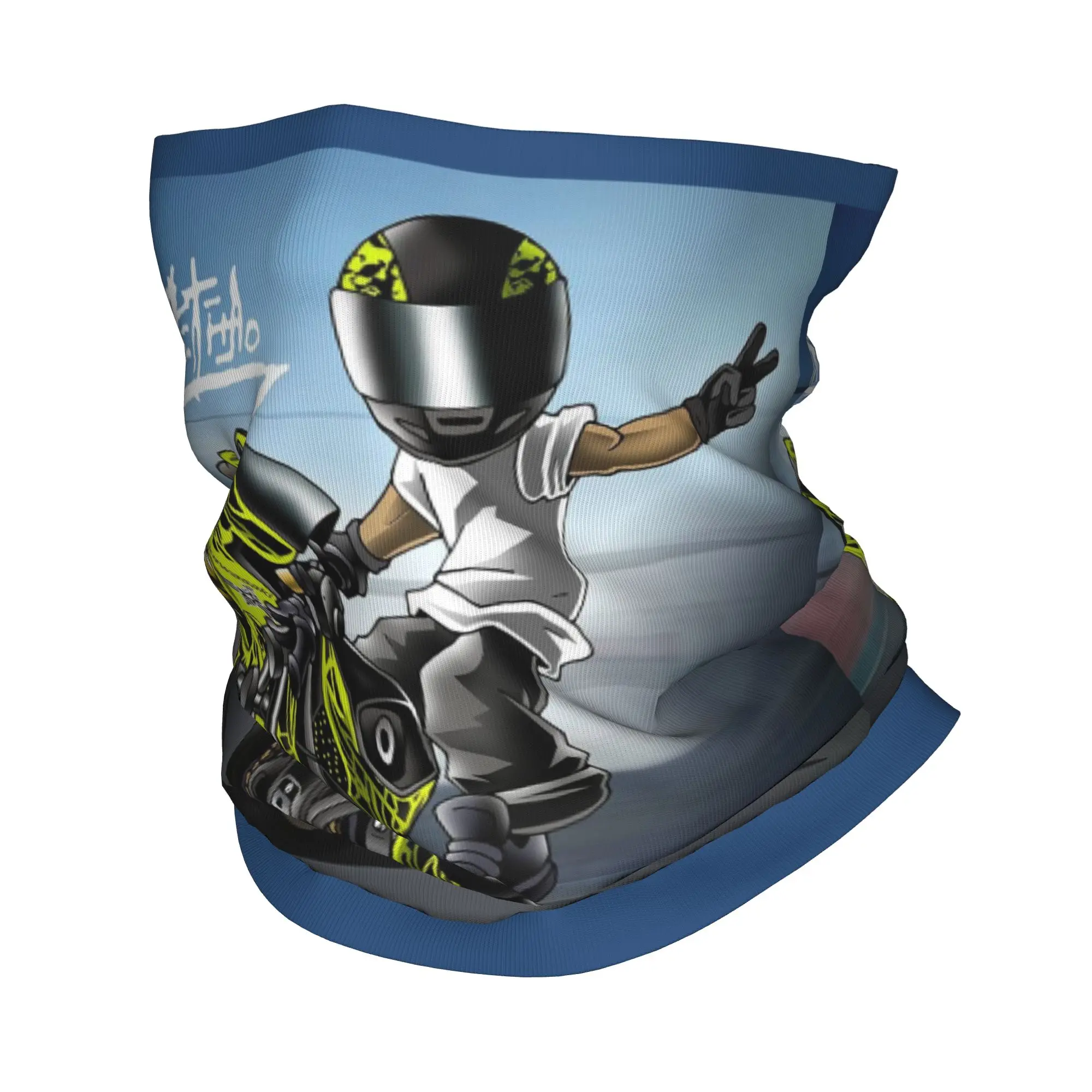 

Custom Motorcycle Stunt Sport Cartoon Pattern Winter Headband Neck Warmer Women Men Cycling Tube Scarf Mobile Bicycle Face