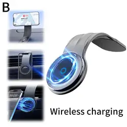 Car Mount Charger Wireless Car Charger Magnetic Stand In Car Magnets For IPhone Bendable Cell Phone Holder