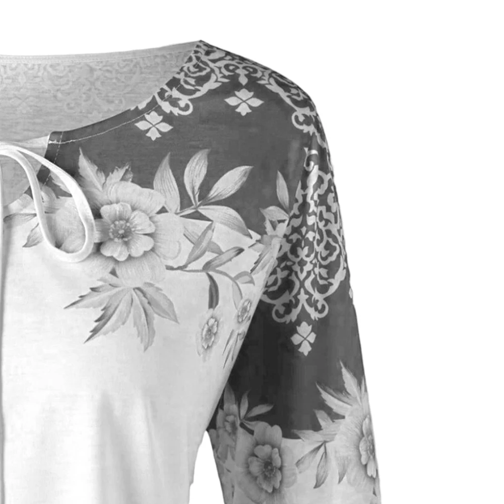 XL-5XL Plus Size damskie koszulki bluzki 2023 wiosna Oversize z nadrukiem dziergany sweter odzież damska Casual duża luźna koszulka
