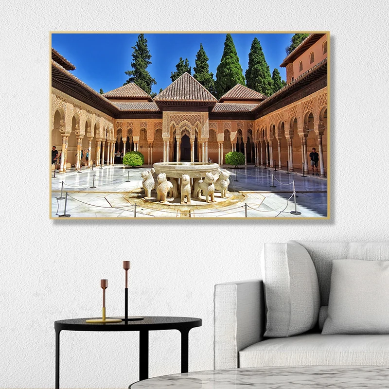 Alhambra Architecture Landscape Canvas Poster Prints Wall Art Pictures Modern Home Decorative Paintings Living Room Decor Mural