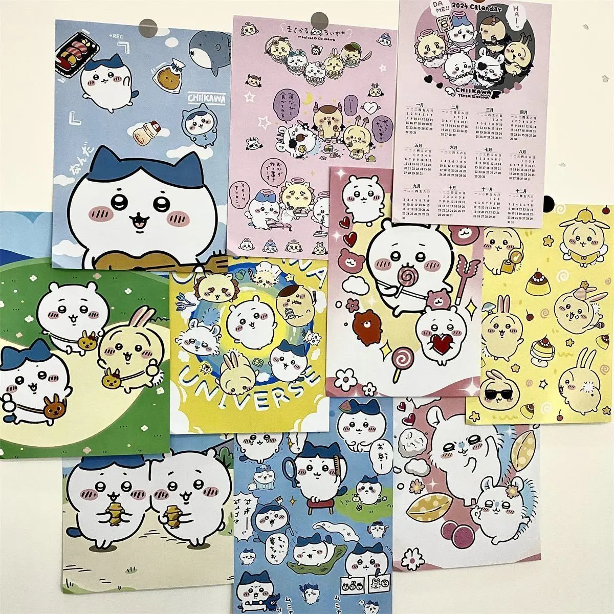 100 قطعة ملصقات تشيكاوا ملصقات جدار الكرتون Hachiware Usagi Momonga ورقة ملصق ملصقات غرفة نوم الاطفال جدار خلفية ديكور