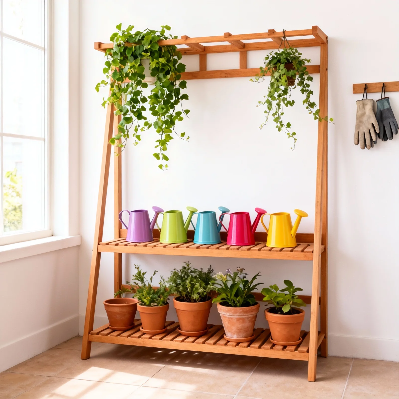 

5Pcs Small Watering Can Metal Plant Watering Device Compact Portable Garden Bucket for Indoor Outdoor Kids Teaching Aid Decor