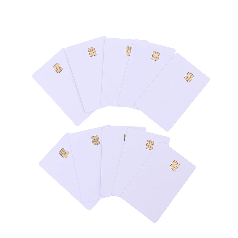 10PCS SLE 4442 Chip With Hico Magnetic Stripe Contact IC Card 2 in 1 Blank PVC IC Cards