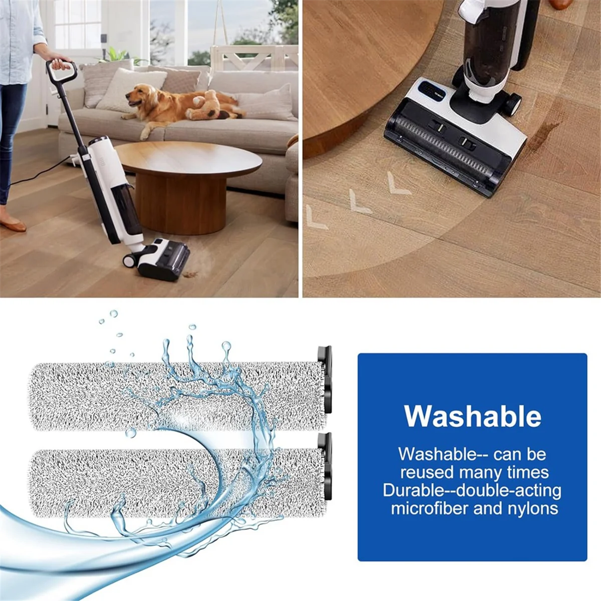 أسطوانة الفرشاة الساخنة وفلتر لقطع غيار منظف أرضيات البخار Tineco Floor ONE S5