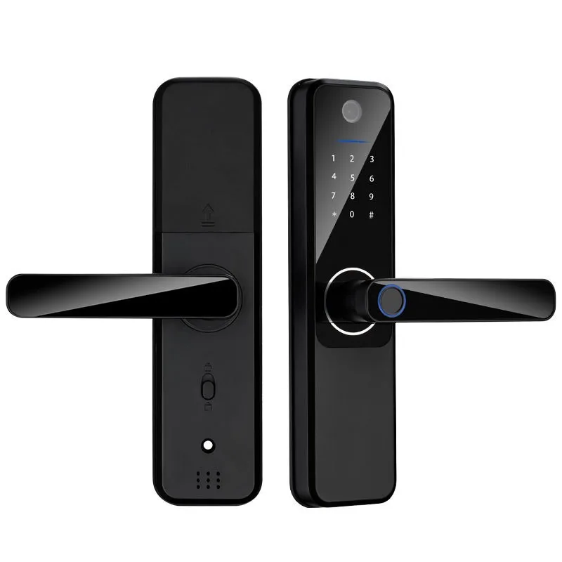 

Дверной замок для комнаты с граффити «кошачий глаз», приложение Tuya Pass с картой пароля по отпечатку пальца, умный замок