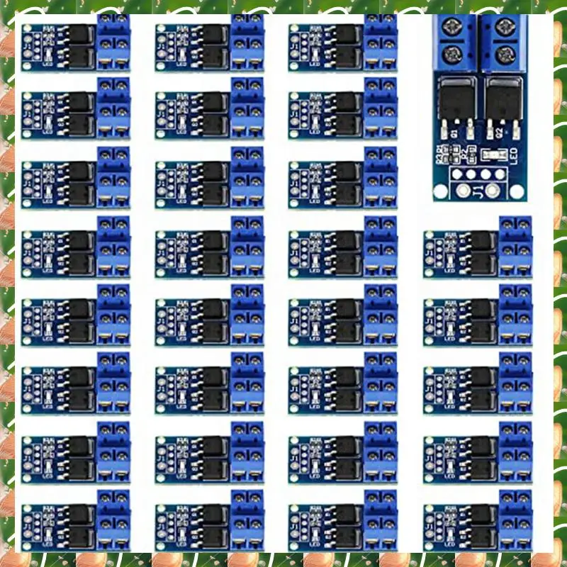 JAJA 30PCS Módulo MOSFET DC 5V-36V 15A (Max 30A) 400W Dual High-Power 0-20Khz PWM DC Controlador de velocidade do motor